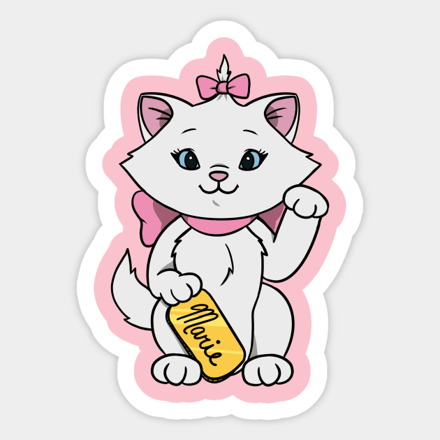 Lucky Cat Marie Sticker by leiacat